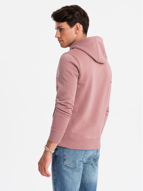 Ombre Ombre Mikina OM-SSBN-0161 Růžová Regular Fit