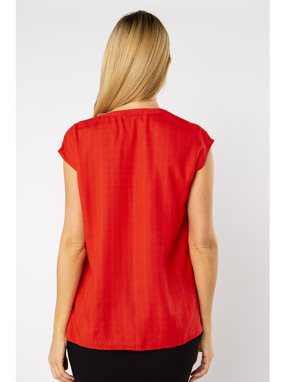 QUIOSQUE QUIOSQUE Blúzka READY SHIRT Červená Regular Fit