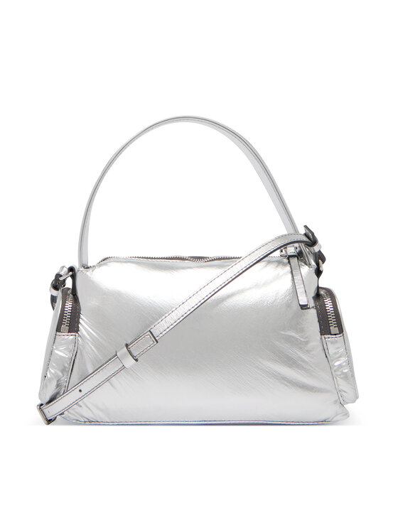 Calvin Klein Calvin Klein Torebka Pocket Silver Nylon Small Bag LV04F3443G Srebrny