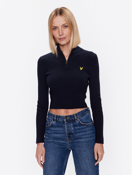 Lyle & Scott Lyle & Scott Džemper KNW1801V Tamnoplava Regular Fit