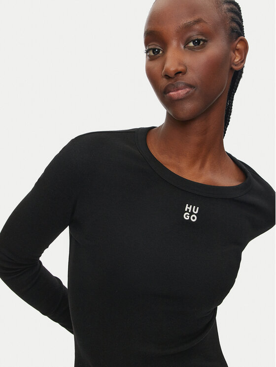 HUGO Hugo Kasdieninė suknelė Nemalia_1 50518385 Juoda Slim Fit