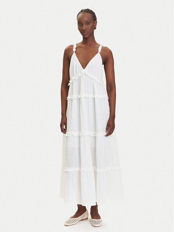 YAS YAS Vestito estivo Anina 26038014 Bianco Regular Fit