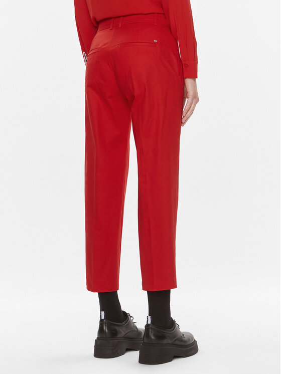 Tommy Hilfiger Tommy Hilfiger Чино панталони WW0WW40504 Червен Straight Fit