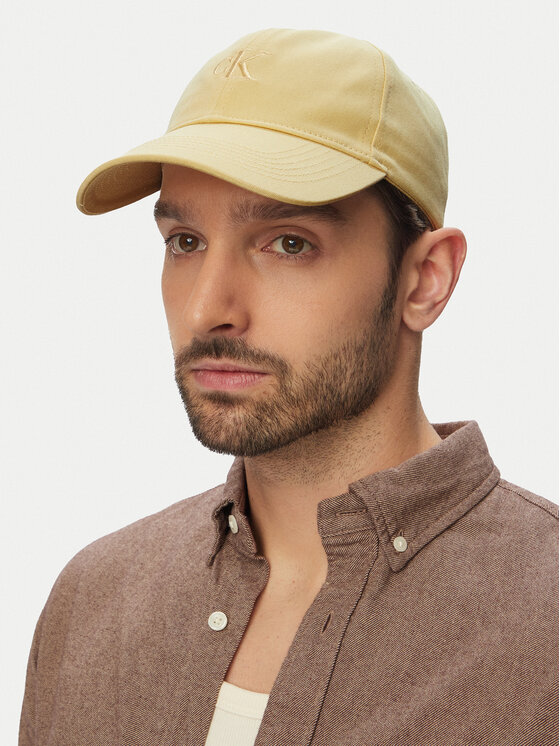 Calvin Klein Calvin Klein Cepure ar nagu Monogram Embroidery Baseball Cap LV04K5024G Dzeltens