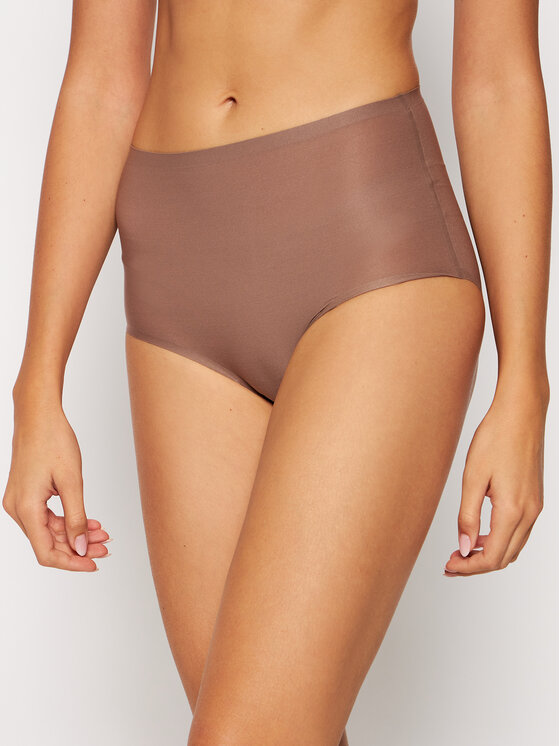 Figi klasyczne z wysokim stanem Chantelle, Brązowe, Soft Stretch C26470