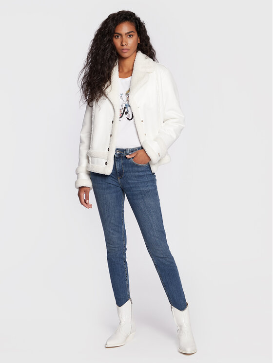 Cappotto in shearling TF2187 E0790 Bianco Regular