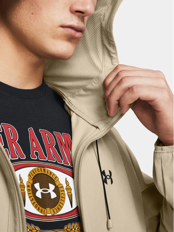 Under Armour Under Armour Vetrovka Ua Stretch Woven Windbreaker 1377171-289 Khaki Fitted Fit