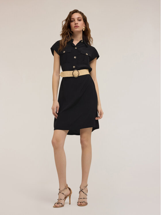 Motivi Motivi Sukienka codzienna 7136Q103319N033 Czarny Regular Fit