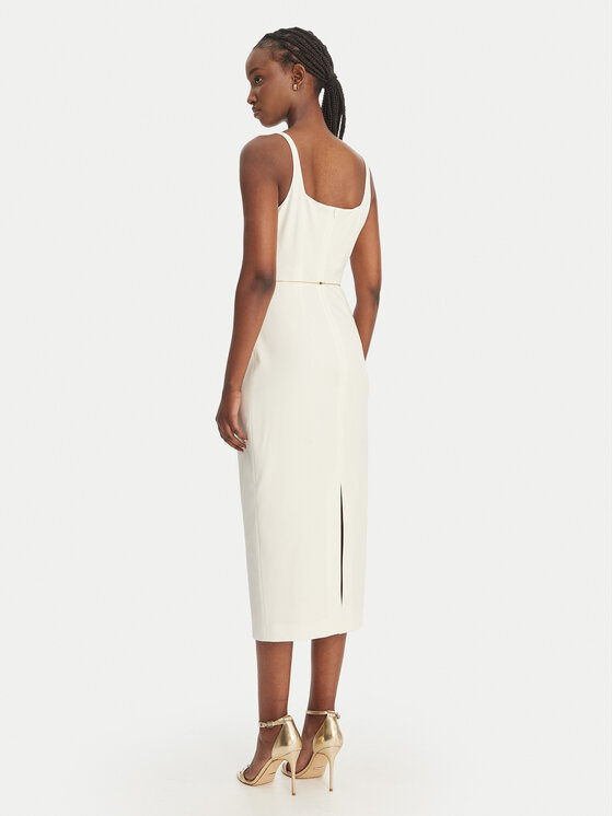 HUGO HUGO Kokteiļkleita Kankeni 50558191 Écru Slim Fit