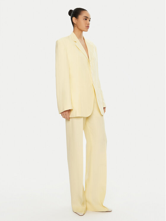 JACQUEMUS JACQUEMUS Spodnie materiałowe 24E241PA003 Żółty Regular Fit