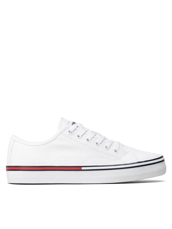 Tommy Jeans Tommy Jeans Sneakers aus Stoff Essential Low Wmn EN0EN01796 Weiß