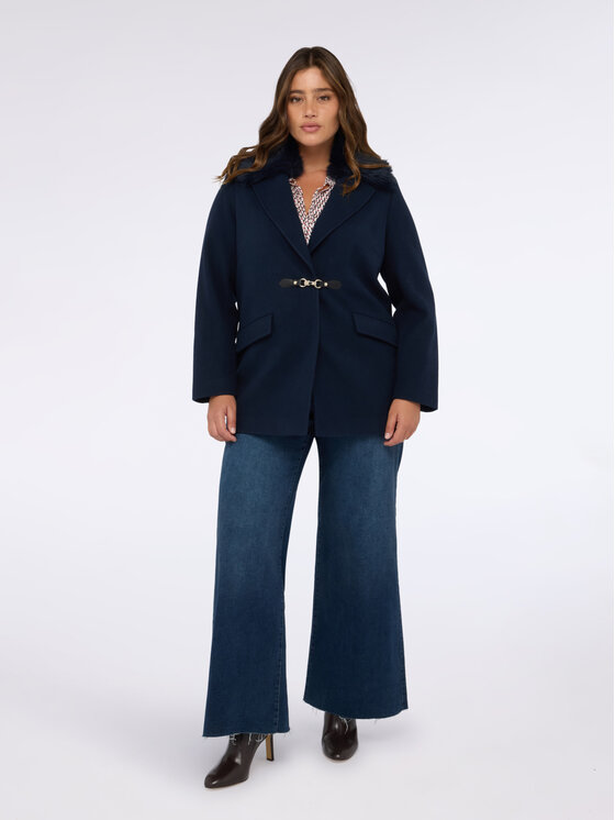 Fiorella Rubino Fiorella Rubino Cappotto 8002T000350N034 Blu Regular Fit