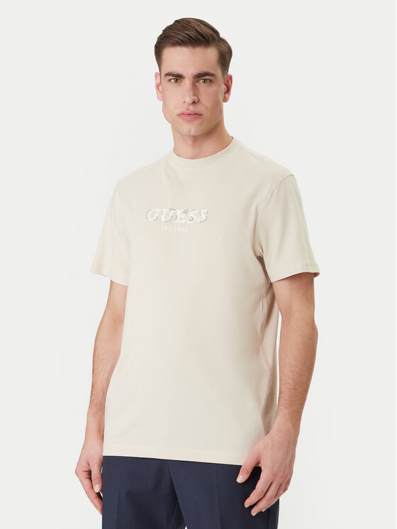 Guess Guess T-shirt M6GI16 K3032 Bež Regular Fit