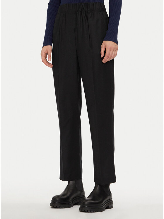 Weekend Max Mara Weekend Max Mara Παντελόνι υφασμάτινο Hateley 2425136052 Μαύρο Regular Fit