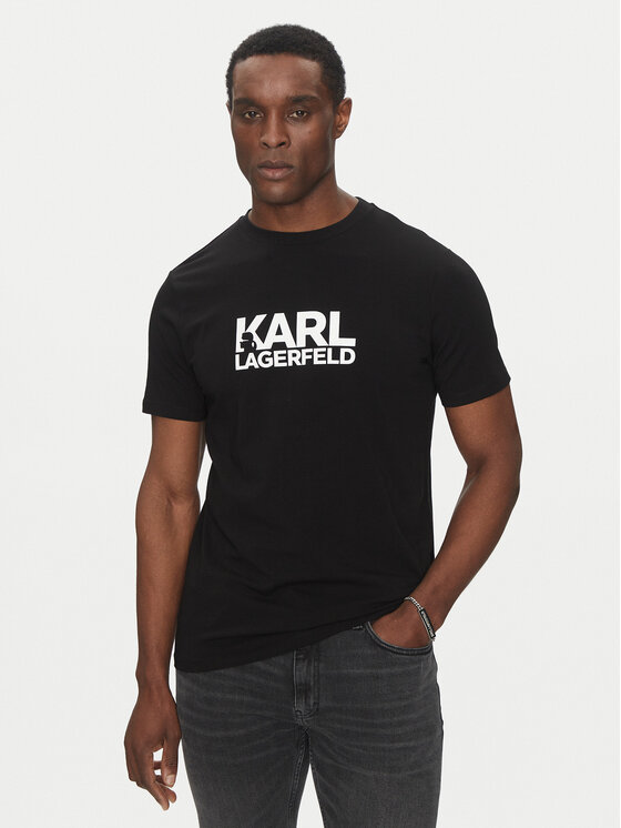 KARL LAGERFELD Tričko 755087 552235 Čierna Regular Fit