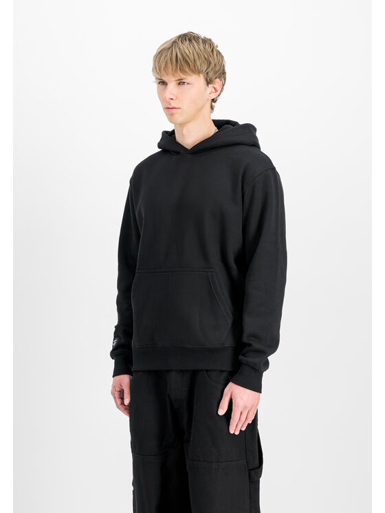 Alpha Industries Alpha Industries Mikina Label Backprint Hoodie Čierna Regular Fit