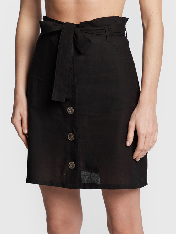 Brave Soul Mini sukňa LSKW-272LINZI Čierna Regular Fit