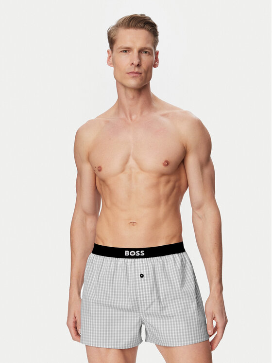 BOSS BOSS Bokserių komplektas 50535781 Pilka