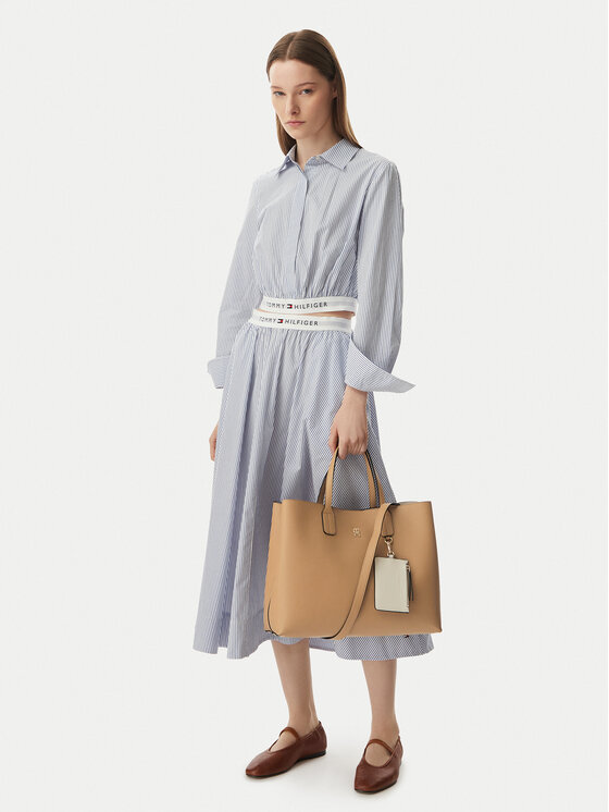 Tommy Hilfiger Geantă Th Icon Satchel AW0AW18723 Bej