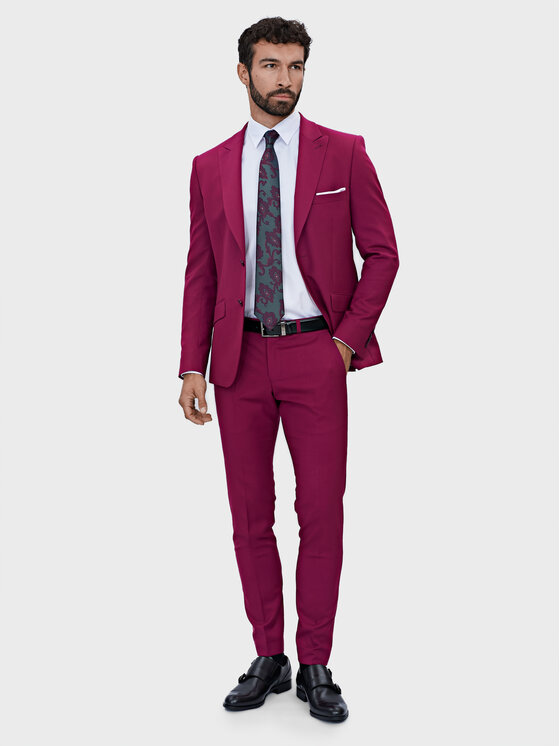 Evenemen Evenemen Garnitur Marrlik Różowy Slim Fit