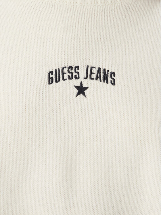 Guess Jeans Guess Jeans Sweter W6BR09 Z1252 Kremowy Relaxed Fit