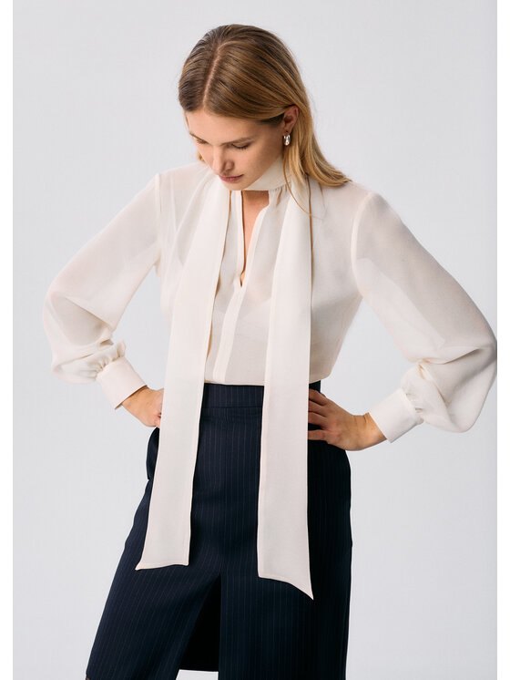 MARI PRETI MARI PRETI Blusa Mist Bianco Regular Fit