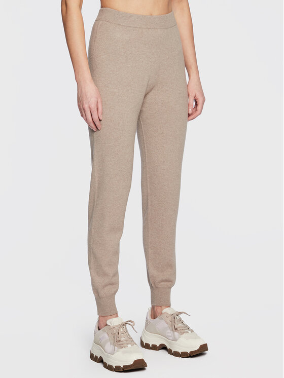 Fabiana Filippi Pantaloni tricotați PAD222W341 Bej Regular Fit