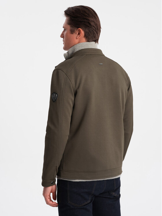 Ombre Ombre Bunda pro přechodné období OM-JANP-0138 Zelená Regular Fit
