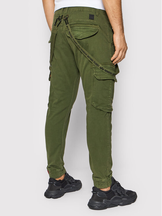 Alpha Industries Alpha Industries Hlače Utility 128202 Zelena Slim Fit