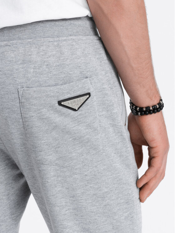 Ombre Ombre Teplákové kalhoty OM-PASK-22FW-004 Šedá Regular Fit