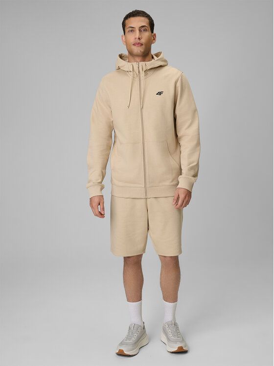 4F 4F Szorty sportowe BASIC+ Beżowy Regular Fit