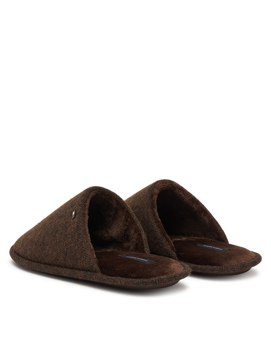 Tommy Hilfiger Tommy Hilfiger Čības Herringbone House Shoe FM0FM06018 Tumši brūna