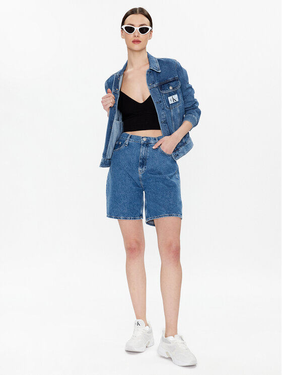Calvin Klein Jeans Calvin Klein Jeans Džínové šortky J20J221181 Modrá Relaxed Fit