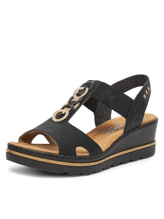 Rieker Rieker Sandalen 67498-00 Schwarz