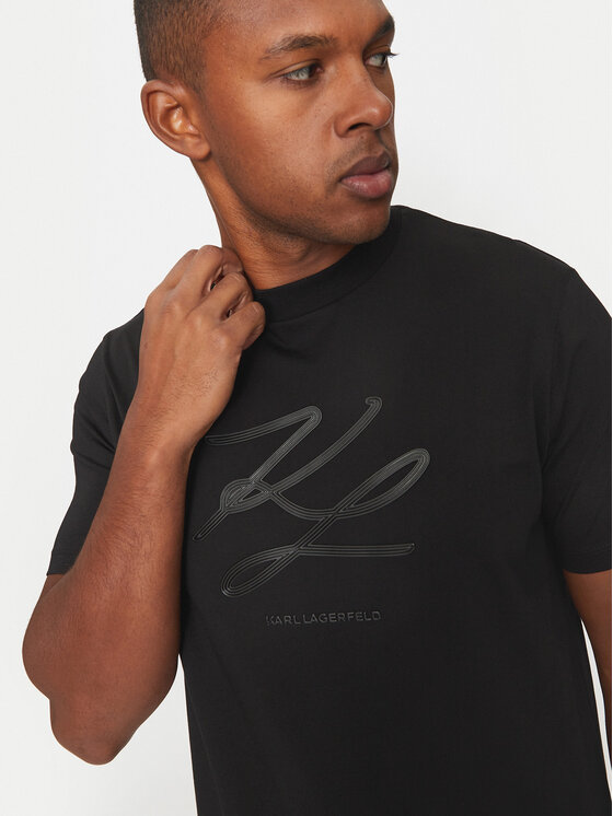 KARL LAGERFELD KARL LAGERFELD T-krekls 755034 544225 Melns Regular Fit