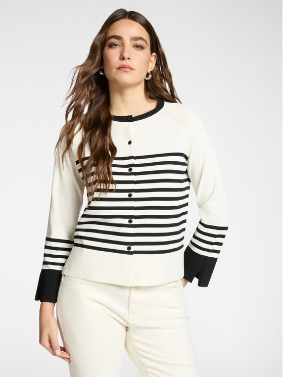 Elena Mirò Elena Mirò Sweter M562Z000703N0A1 Biały Boxy Fit