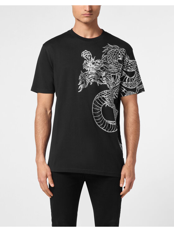 PHILIPP PLEIN PHILIPP PLEIN Tričko 11645 Čierna Regular Fit