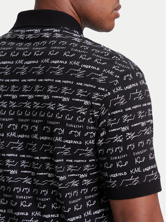 KARL LAGERFELD KARL LAGERFELD Polo 745120 553225 Czarny Regular Fit