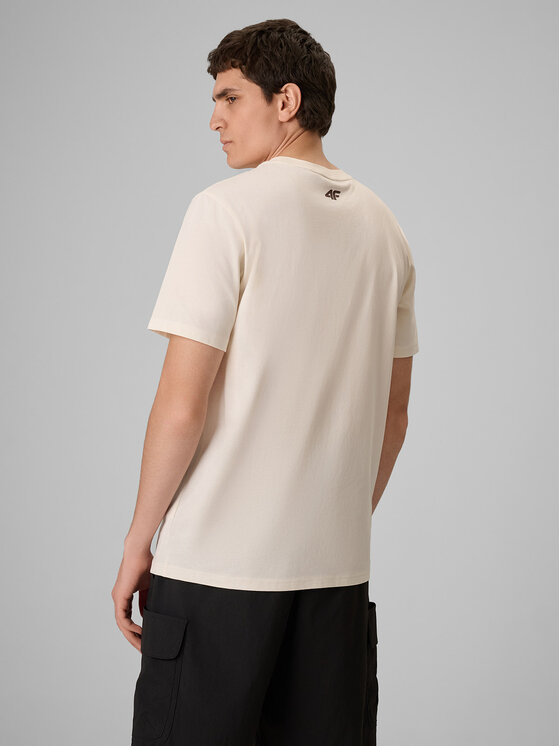 4F 4F T-Shirt LIMITLESS DESERT Biały Regular Fit