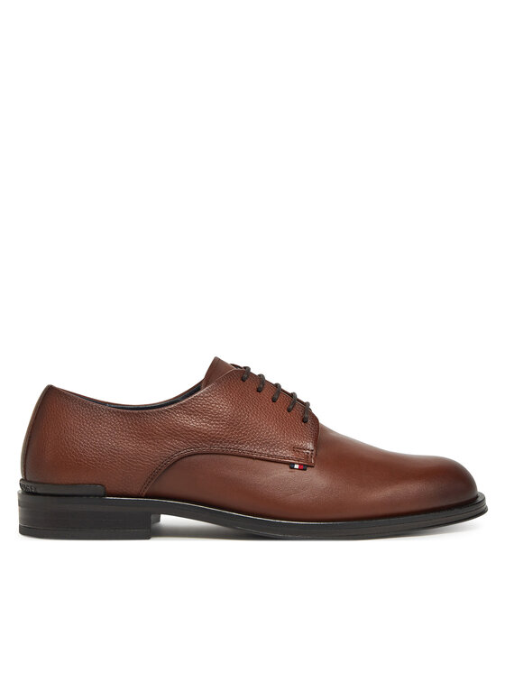 Tommy Hilfiger Tommy Hilfiger Pantofi Core Hilfiger Leather Shoe FM0FM05375 Maro