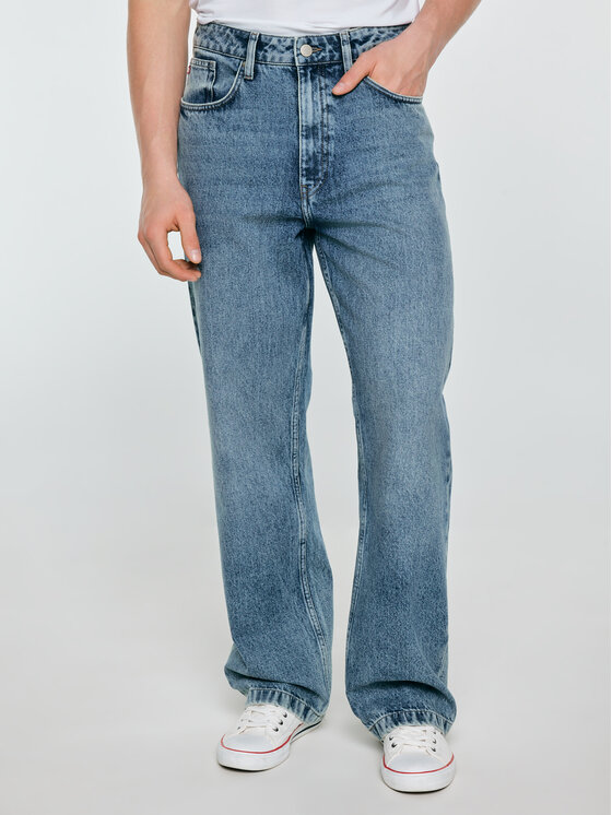 BIG STAR BIG STAR Jeansy NATE Niebieski Loose Fit
