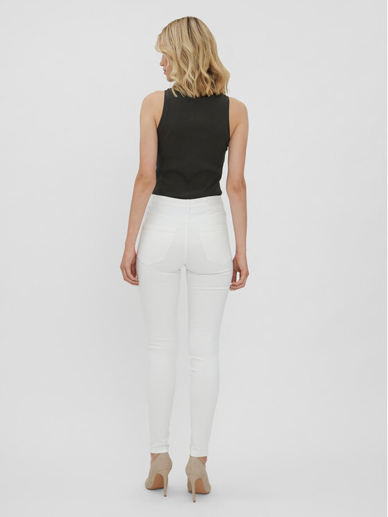 Vero Moda Vero Moda Džinsai Sophia 10262685 Balta Skinny Fit