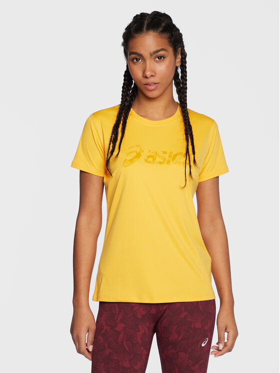 Asics T shirt technique Runkoyo 2012C388 Jaune Regular Fit Modivo
