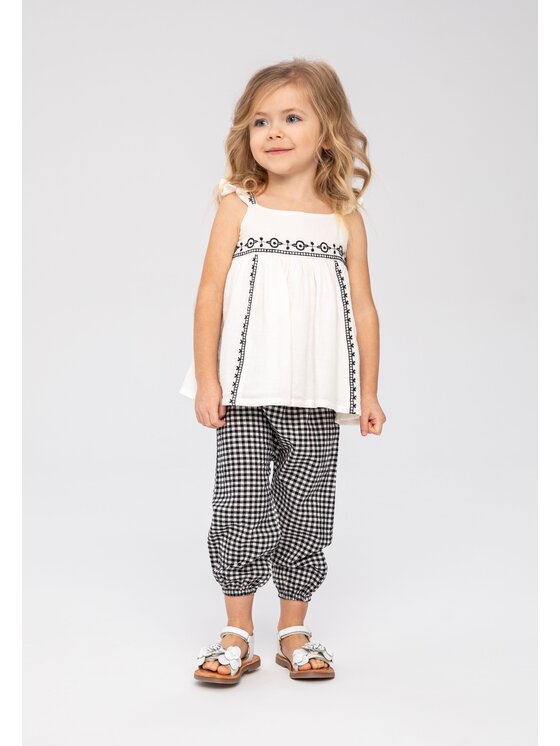 minoti minoti Komplet bluzka i legginsy africa 2 Écru Regular Fit
