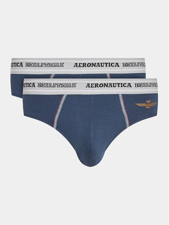 Aeronautica Militare Aeronautica Militare 2er-Set Slips AM1USL002 Dunkelblau
