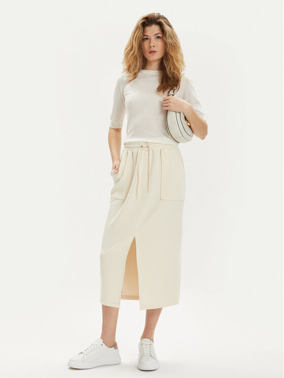 s.Oliver s.Oliver Fustă midi 2142239 Bej Regular Fit