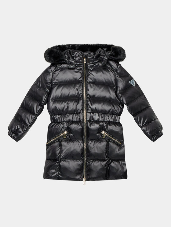 Guess Guess Pūkinė striukė K3BL06 WB080 Juoda Regular Fit