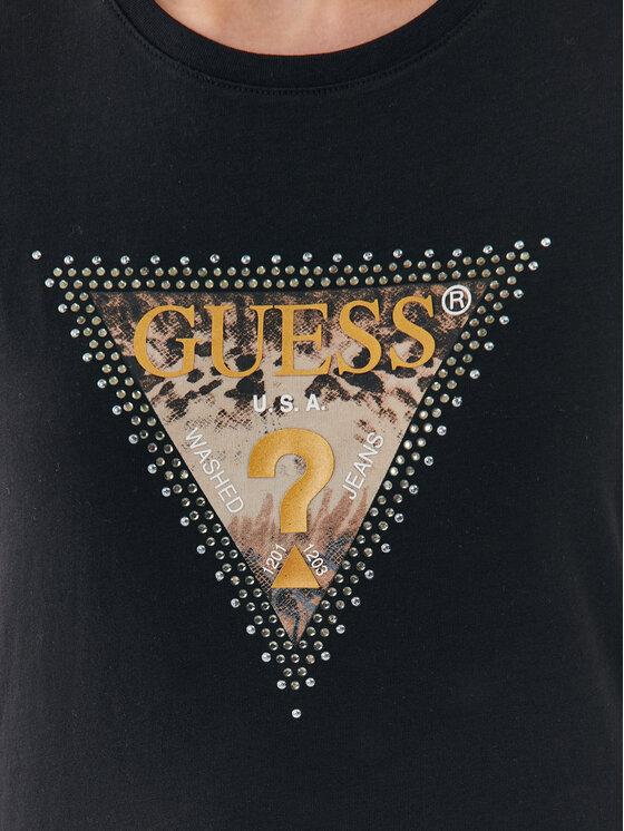 Guess Guess T-Shirt W3YI41 I3Z14 Černá Regular Fit