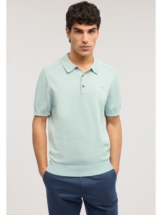 Trussardi Trussardi Sweter M0608000065N014 Turkusowy Regular Fit