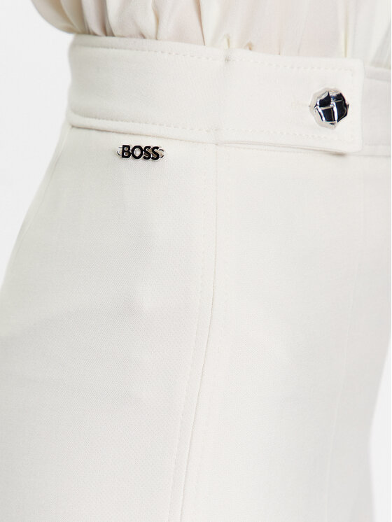 BOSS Boss Pantaloni di tessuto 50495683 Écru Regular Fit